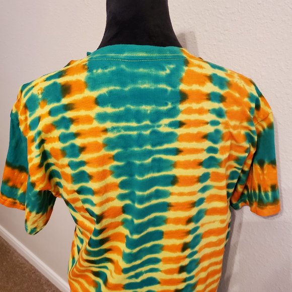 Tie Dye boho Style crew neck short sleeve T-shirt 100% cotton Size M. - Picture 7 of 10